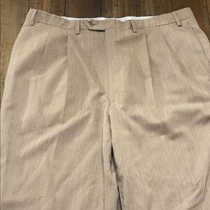 Luciano Barbera Brown 100% Wool Dress Pants 38x28 Made in Italy Luxury EUC